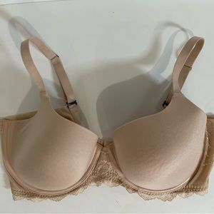 Spanx undie-techable Lightly Lined Demi Underwire Bra Nude Womens 36DD